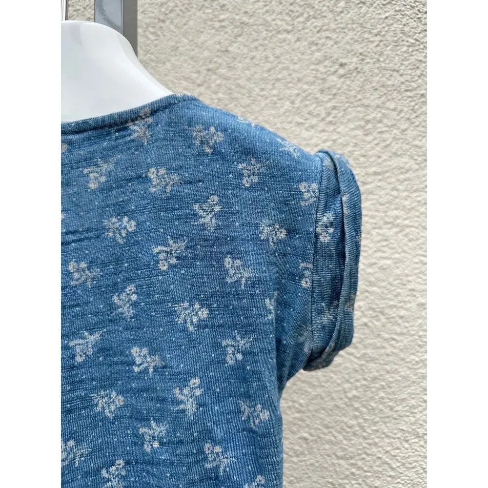 Baby Gap Floral Jumpsuit, Baby Size 18-24mo, Blue Denim Print